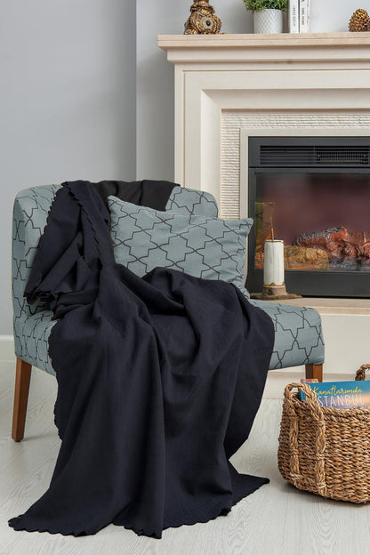 Tek Kişilik Koltuk Örtüsü Berjer Örtüsü Koltuk Şalı 2 Adet 110x175 cm