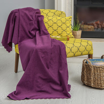 Tek Kişilik Koltuk Örtüsü Berjer Örtüsü Koltuk Şalı 2 Adet 110x175 cm