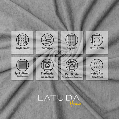 Tek Kişilik Koltuk Örtüsü Berjer Örtüsü Koltuk Şalı 2 Adet 110x175 cm