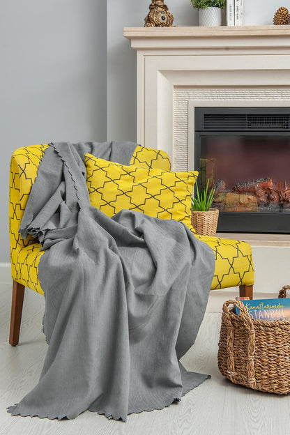 Tek Kişilik Koltuk Örtüsü Berjer Örtüsü Koltuk Şalı 2 Adet 110x175 cm