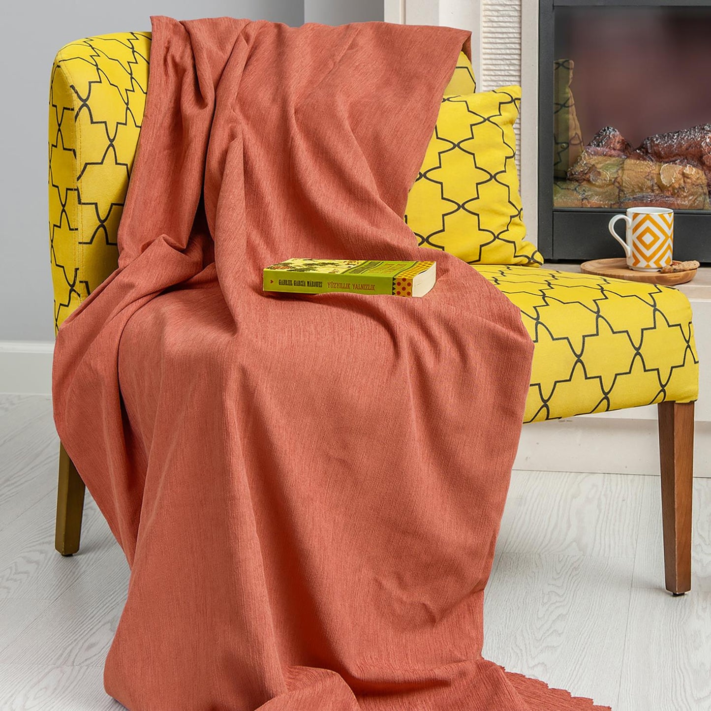 Tek Kişilik Koltuk Örtüsü Berjer Örtüsü Koltuk Şalı 2 Adet 110x175 cm