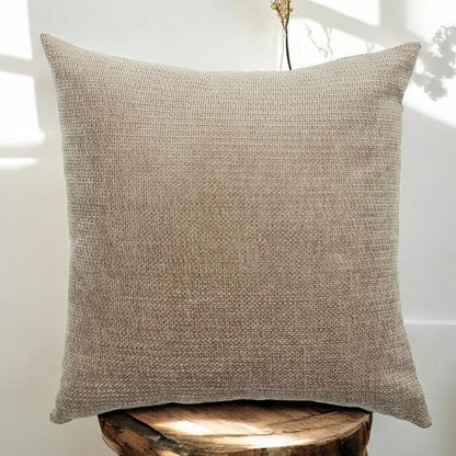 Urban Minimal Dekoratif  Kırlent Kılıfı Yastık Kılıfı  Yumuşak Kalın  Gramajlı Şönil Kumaş 43x43cm Bej