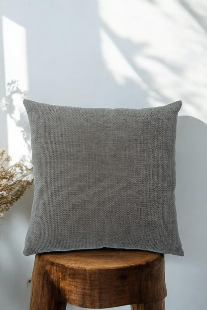 Urban Minimal Dekoratif  Kırlent Kılıfı Yastık Kılıfı  Yumuşak Kalın  Gramajlı Şönil Kumaş 43x43cm Kahve