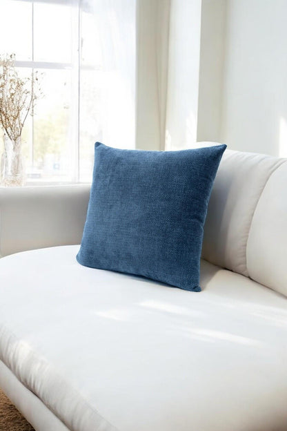 Urban Minimal Dekoratif  Kırlent Kılıfı Yastık Kılıfı  Yumuşak Kalın  Gramajlı Şönil Kumaş 43x43cm Lacivert