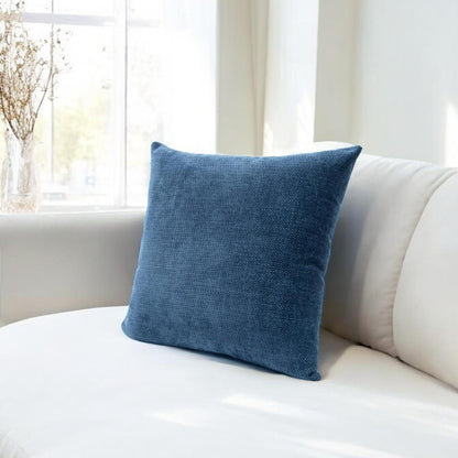 Urban Minimal Dekoratif  Kırlent Kılıfı Yastık Kılıfı  Yumuşak Kalın  Gramajlı Şönil Kumaş 43x43cm Lacivert