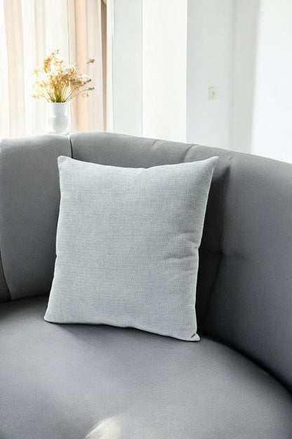 Urban Minimal Dekoratif  Kırlent Kılıfı Yastık Kılıfı  Yumuşak Kalın  Gramajlı Şönil Kumaş 43x43cm Taş