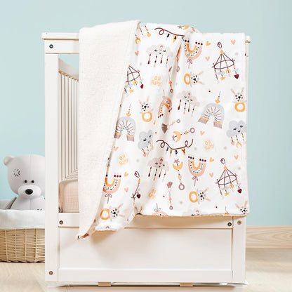 Yumuşak Bebek Battaniyesi Hayal Bahçesi Kuzu Tüyü Battaniye 80x100 cm LTD9101