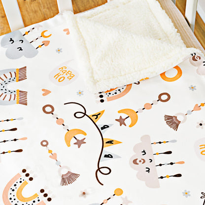 Yumuşak Bebek Battaniyesi Hayal Bahçesi Kuzu Tüyü Battaniye 80x100 cm LTD9101