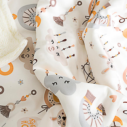 Yumuşak Bebek Battaniyesi Hayal Bahçesi Kuzu Tüyü Battaniye 80x100 cm LTD9101