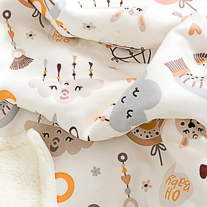 Yumuşak Bebek Battaniyesi Hayal Bahçesi Kuzu Tüyü Battaniye 80x100 cm LTD9101