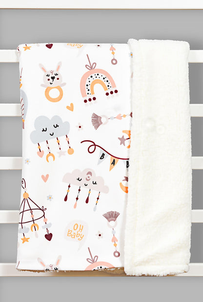 Yumuşak Bebek Battaniyesi Hayal Bahçesi Kuzu Tüyü Battaniye 80x100 cm LTD9101
