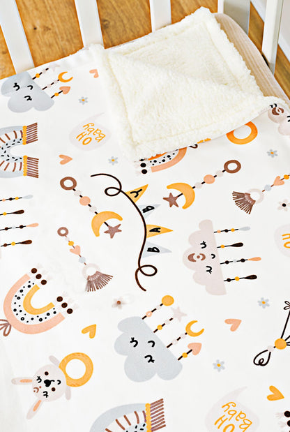 Yumuşak Bebek Battaniyesi Hayal Bahçesi Kuzu Tüyü Battaniye 80x100 cm LTD9101