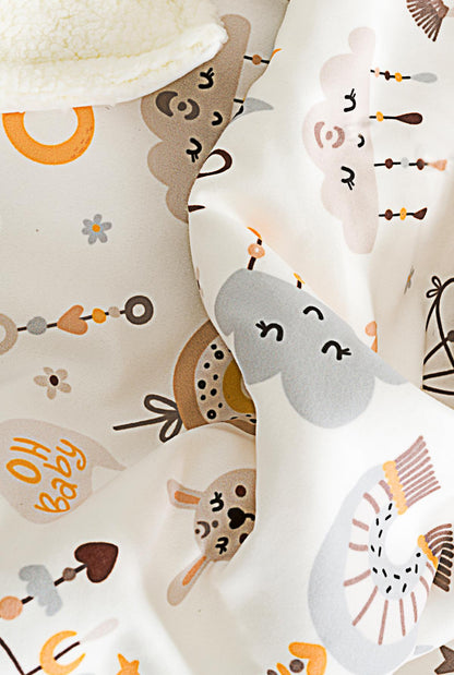 Yumuşak Bebek Battaniyesi Hayal Bahçesi Kuzu Tüyü Battaniye 80x100 cm LTD9101