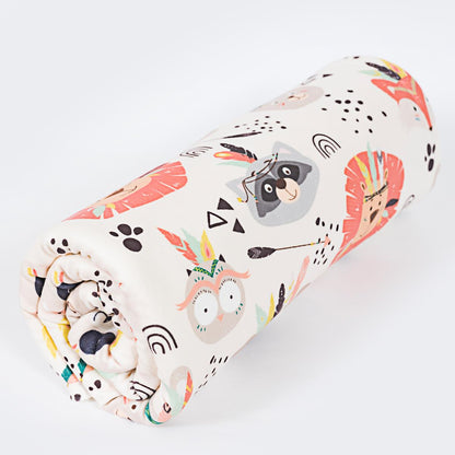 Yumuşak Bebek Battaniyesi Renkli Orman Dostları Kuzu Tüyü Battaniye 80x100 cm LTD9104