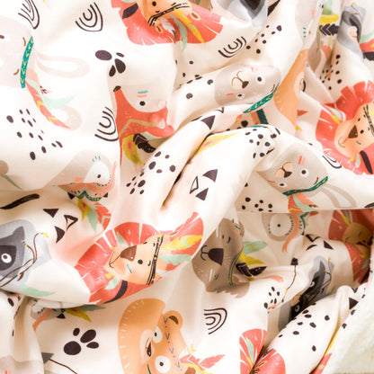 Yumuşak Bebek Battaniyesi Renkli Orman Dostları Kuzu Tüyü Battaniye 80x100 cm LTD9104