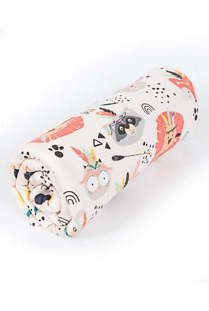 Yumuşak Bebek Battaniyesi Renkli Orman Dostları Kuzu Tüyü Battaniye 80x100 cm LTD9104