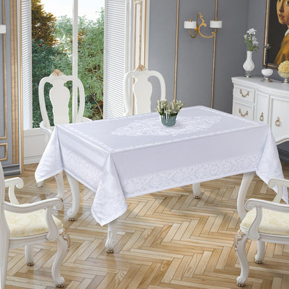 LA8127 Gold Etamin Damask Leke Tutmaz Masa Örtüsü