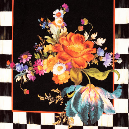 Mackenzie Dama Desenli 3'lü Mutfak Seti - Runner, Fırın Örtüsü ve Mutfak Önlüğü HEDİYELİK- LTD370