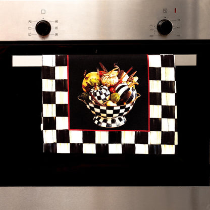 Mackenzie Kabak Desenli 3'lü  Mutfak Seti - Runner, Fırın Örtüsü ve Mutfak Önlüğü HEDİYELİK- LTD379