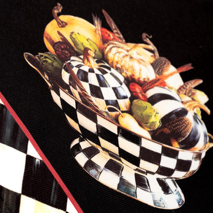 Mackenzie Kabak Desenli 3'lü  Mutfak Seti - Runner, Fırın Örtüsü ve Mutfak Önlüğü HEDİYELİK- LTD379