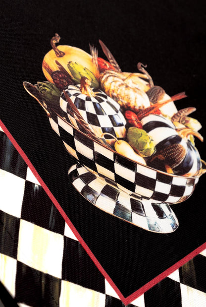 Mackenzie Kabak Desenli 3'lü  Mutfak Seti - Runner, Fırın Örtüsü ve Mutfak Önlüğü HEDİYELİK- LTD379