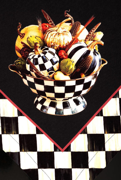 Mackenzie Kabak Desenli 3'lü  Mutfak Seti - Runner, Fırın Örtüsü ve Mutfak Önlüğü HEDİYELİK- LTD379